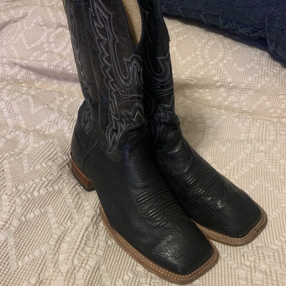 Smooth Ostrich cowboy boots - Picture 1 of 5